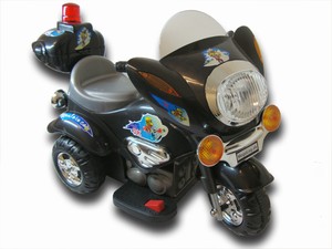EL BørneMotorcykel Politi, Sort